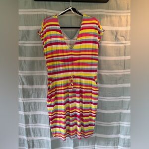 Torrid Super Soft Knit Dress - Pink, Yellow, Blue Stripes